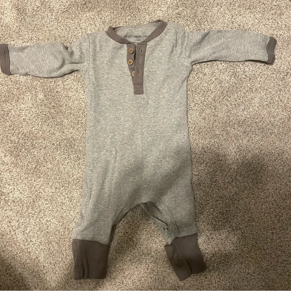 Baby Bodysuit in Gray and Brown - Picture 1 of 5